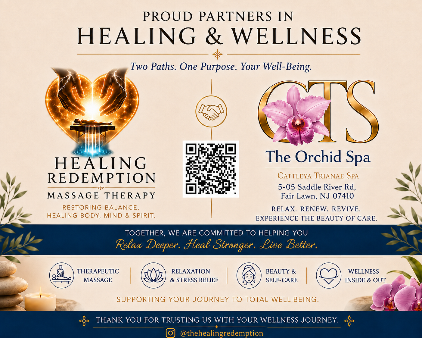The Healing Redemption and Cattleya Trianae Spa partnership announcement